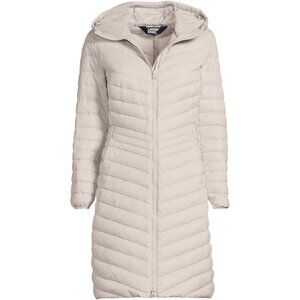 Lands End Women's Wanderweight Packable Down Coat Size Med 10-12